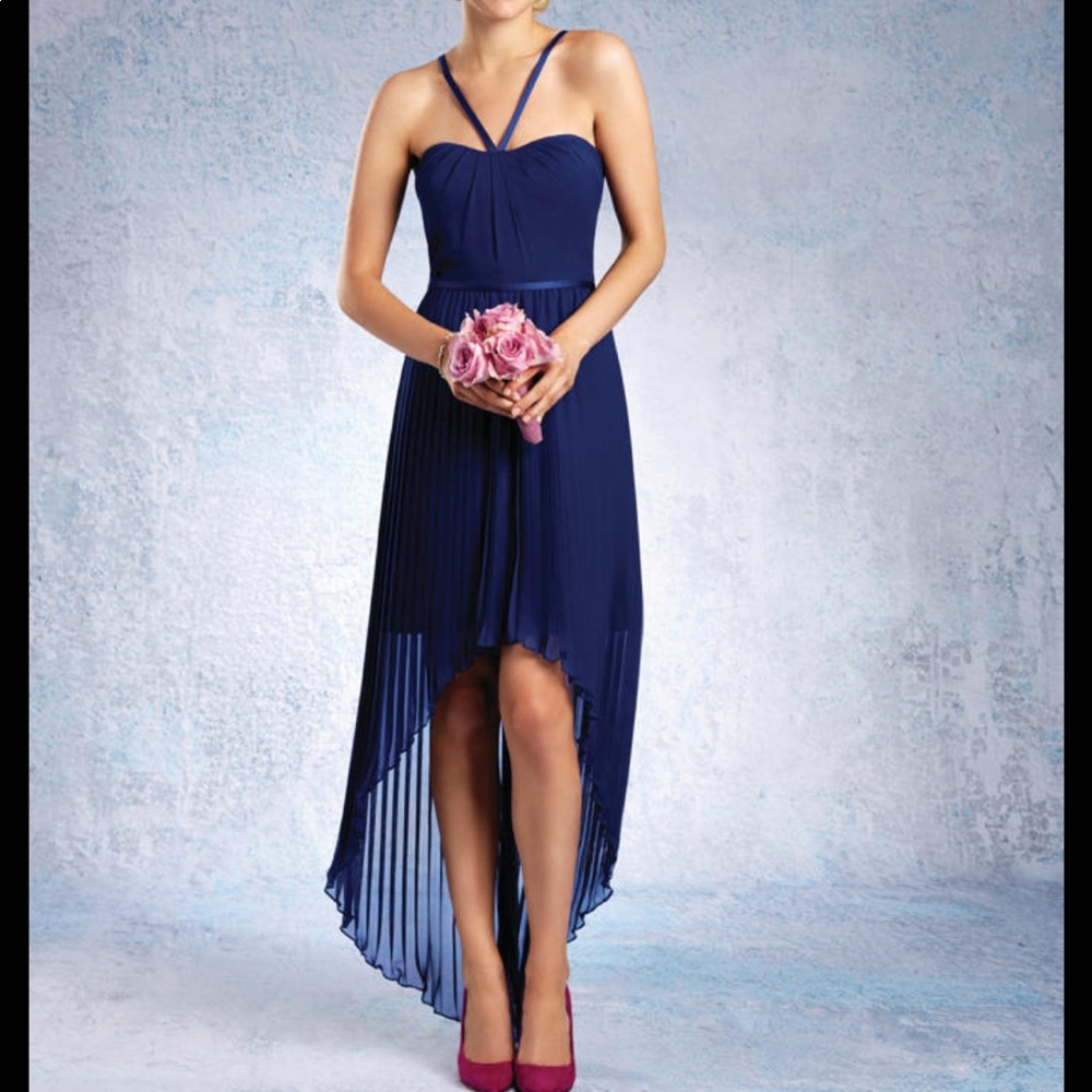 Navy flowy dress